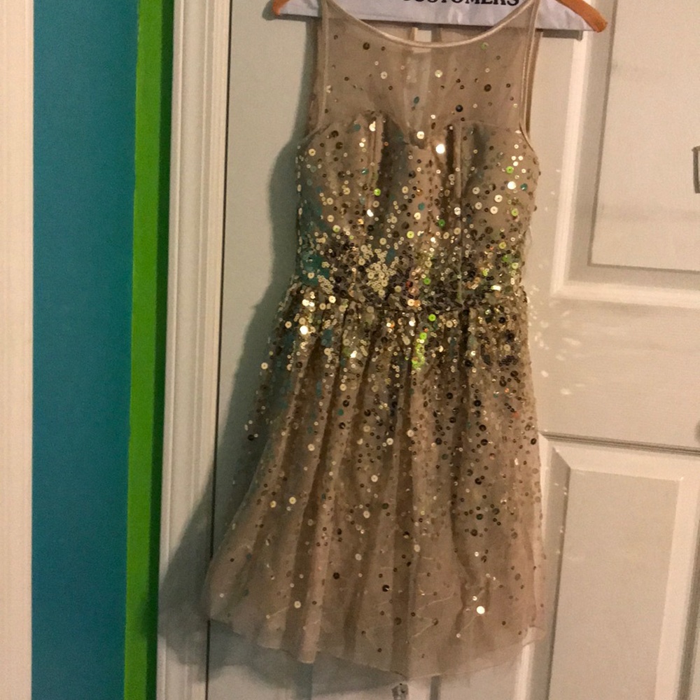 Gold Sequined Dress